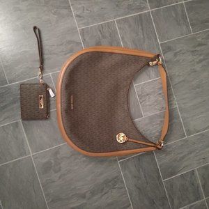 NWT Michael Kors handbag set Lydia hobo bag and small coin purse